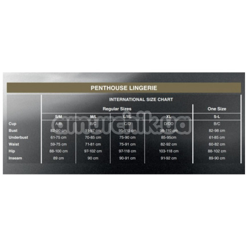 Комплект Penthouse Lingerie Hypnotic Power, чорний: пеньюар + трусики-стрінги