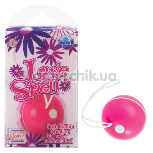 Вагинальный шарик с вибрацией Love Spell, розовый