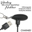 Вибратор-подвеска в виде капли Charmed Vibrating Silicone Teardrop Necklace, черный - Фото №3