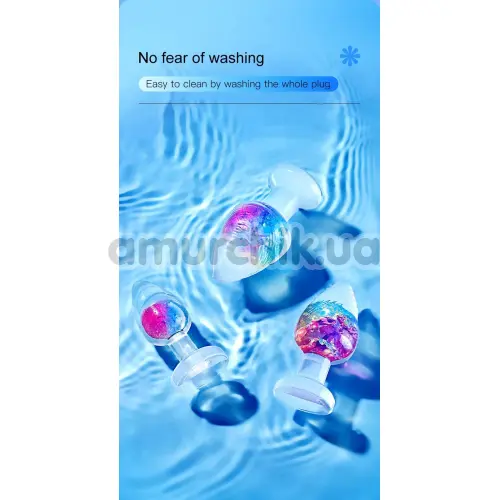 Анальна пробка Rainbow Silicone Anal Plug Small, райдужна