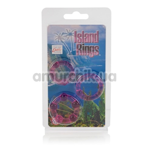 Набор эрекционных колец Silicone Island Rings розовый, 3 шт