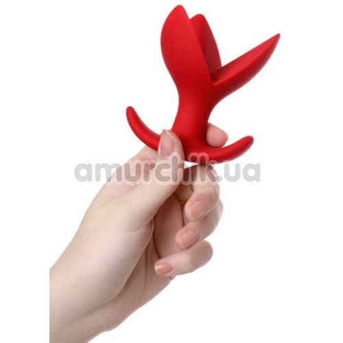 Анальная пробка ToDo Expander Plug Flower 9 см, красная