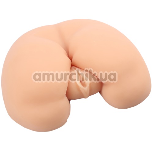 Искусственная вагина и анус с вибрацией ManQ Vibrating Realistic Ass, телесная