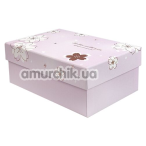 Подарочная коробка S с цветами, розовая - Фото №1