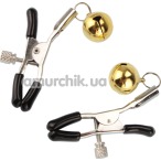 Зажимы для сосков Nipple Golden Bells с колокольчиками, золотые - Фото №1