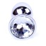 Анальная пробка с прозрачным кристаллом Exclusivity Jewellery Silver Plug, серебряная - Фото №4