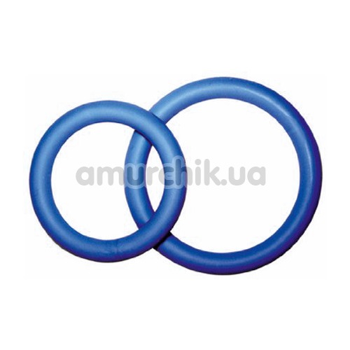 Набор из 2 эрекционных колец PotenzDuo Medium, синий - Фото №1