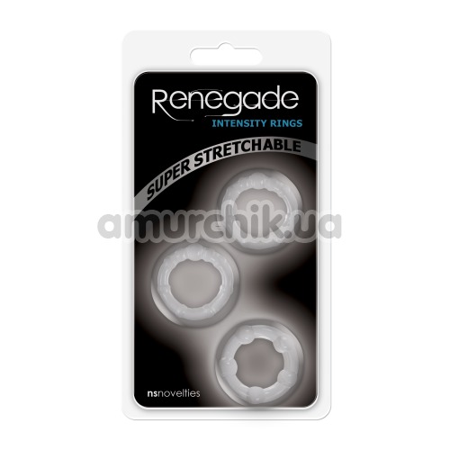Набір з 3 ерекційних кілець Renegade Intensity Rings, прозорий