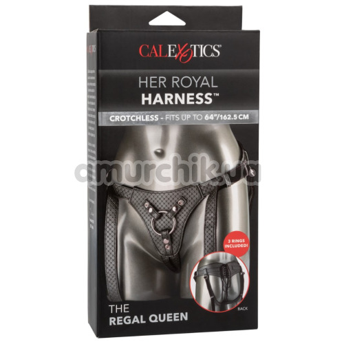 Трусики для страпона Her Royal Harness The Regal Queen, черные