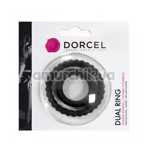 Ерекційне кільце Dorcel Dual Ring, чорне