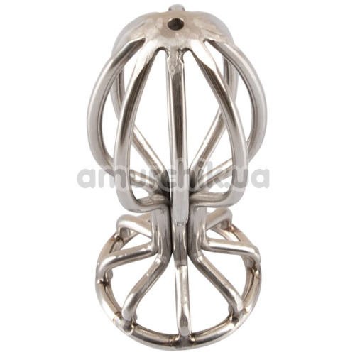 Анальна пробка Anos Finest Butt Wear Metal Cage Butt Plug 2.8 см, срібна