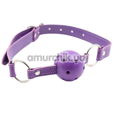 Кляп DS Fetish PU Gag, фиолетовый - Фото №1