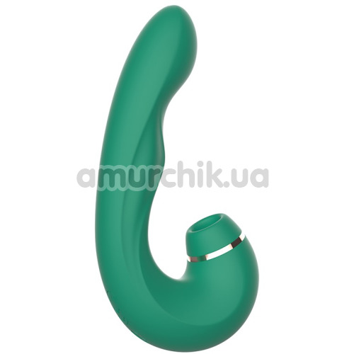 Симулятор орального сексу для жінок з вібрацією Kissen Siren, зелений