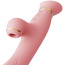 Вибратор с вакуумным стимулятором и подогревом Zalo Rose Rabbit Vibrator, розовый - Фото №4