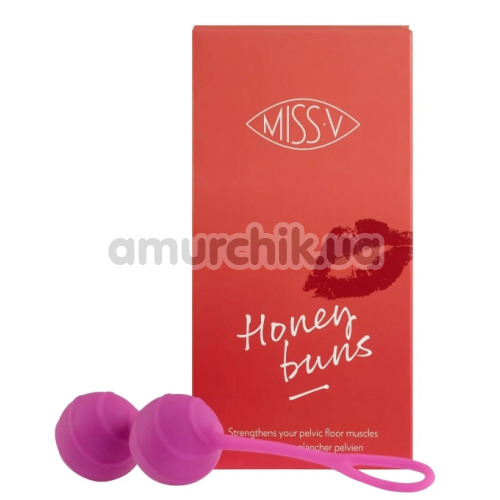 Вагінальні кульки Miss V Honeybuns, фіолетові