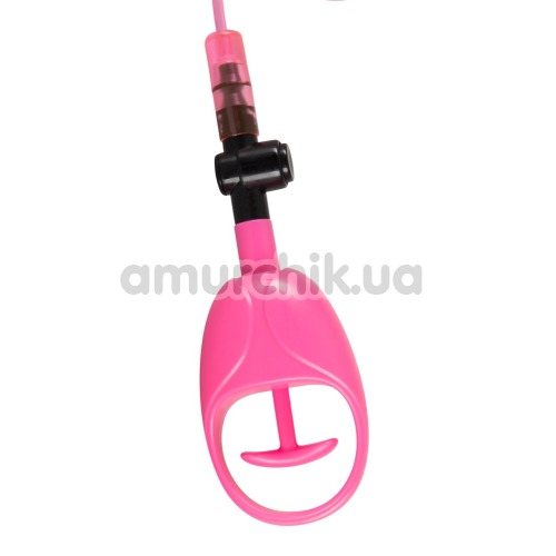 Вакуумная помпа для вагины с вибрацией Eat My Pussy, розовая