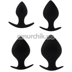 Набор из 4 анальных пробок Black Mont Renegade Spade Plug Kit, черный - Фото №1