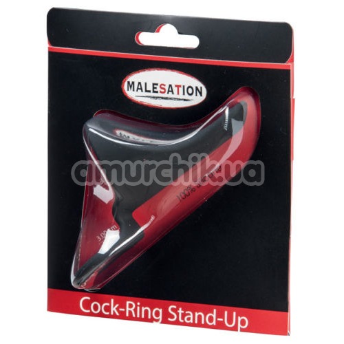 Эрекционное кольцо Malesation Cock-Ring Stand-Up, черное