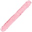 Двокінцевий фалоімітатор Crystal Jellies, 30 см рожевий - Фото №1