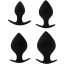 Набор из 4 анальных пробок Black Mont Renegade Spade Plug Kit, черный - Фото №1