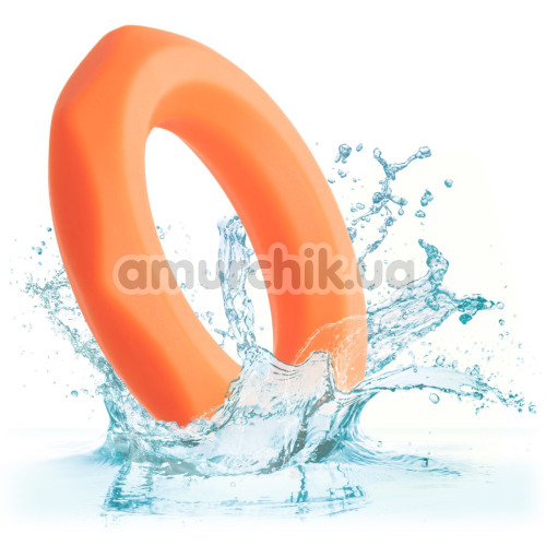 Эрекционное кольцо для члена Alpha Liquid Silicone Sexagon Ring, оранжевое