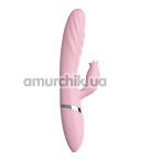 Вібратор з поштовхами і підігрівом Tongue Extension Vibrating, рожевий - Фото №1