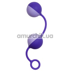 Вагинальные шарики Purrfect Silicone, фиолетовые - Фото №1