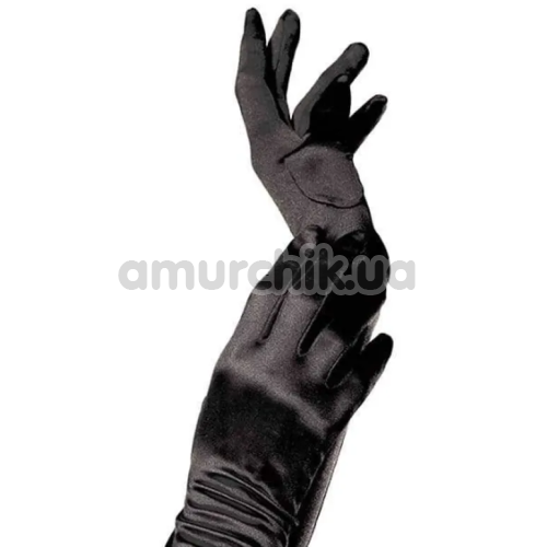 Перчатки Elbow Length Satin Gloves, черные