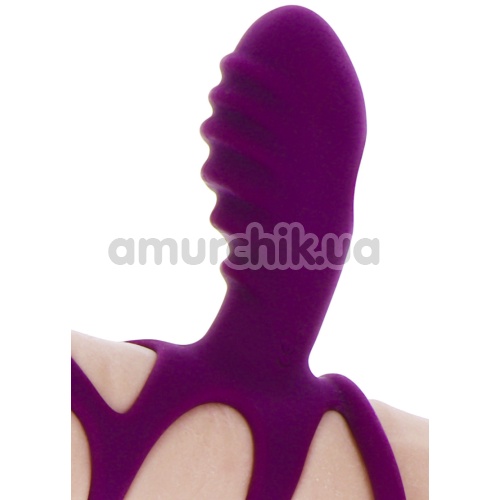 Насадка на пенис с вибрацией Toy Joy Happiness Halo Halo C-Ring Sleeve, фиолетовая