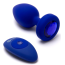 Анальная пробка с вибрацией B-Vibe Vibrating Jewel Plug L/XL, синяя - Фото №1