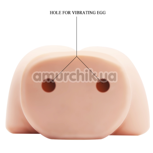 Искусственная вагина и анус с вибрацией Crazy Bull Vagina And Anal BM-009175Z-1, телесная