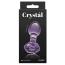 Анальна пробка Crystal Glass Flower, фіолетова - Фото №4