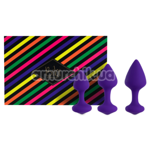 Набор анальных пробок FeelzToys Bibi, фиолетовый - Фото №1