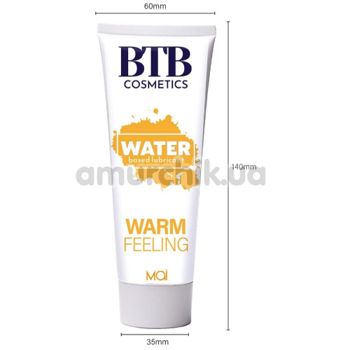 Лубрикант з зігріваючим ефектом BTB Cosmetics Water Based Lubricant Warm Feeling, 100 мл