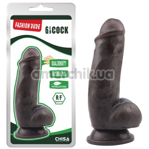 Фалоімітатор Fashion Dude Cock 6.9, темно-коричневий