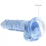 Фалоімітатор Realrock Crystal Clear Dildo Realistic 7, блакитний - Фото №4
