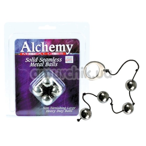 Анальная цепочка Alchemy Metallics Solid Seamless Metal Balls, серебряная