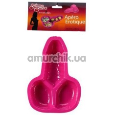 Тарелка в форме пениса Kama Sutra Accessories Apero Erotique, розовая - Фото №1