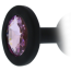 Анальна пробка з рожевим кристалом All Time Favorites Silicone Diamond Anal Plug, чорна - Фото №3