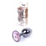 Анальная пробка со светло-розовым кристаллом Exclusivity Jewellery Dark Silver Plug, серебряная - Фото №8