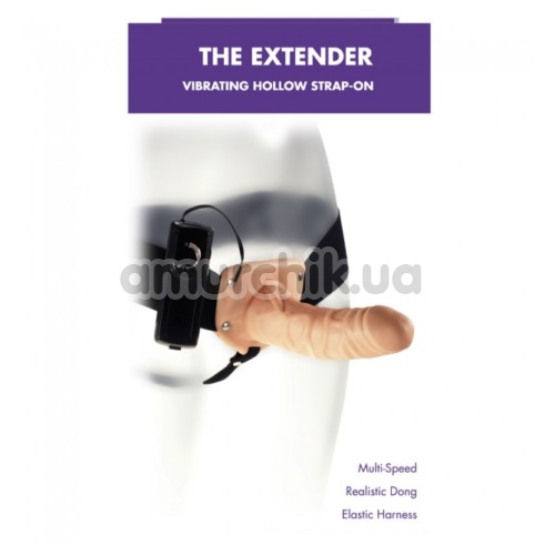 Порожнистий страпон з вібрацією Kinx The Extender Plus Vibrating Hollow Strap-On 6, тілесний