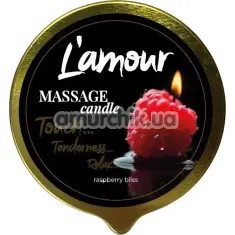 Масажна свічка L'amour Massage Candle Raspberry Bliss - малина, 70 мл - Фото №1