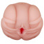 Искусственная вагина и анус с вибрацией French Lady 009022, телесная - Фото №0