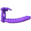 Виброкольцо с анальным стимулятором Fantasy C-Ringz Silicone Double Penetrator Rabbit, фиолетовое - Фото №1
