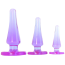 Набор анальных пробок Crystal Jellies Anal Initiation Kit, фиолетовый - Фото №2
