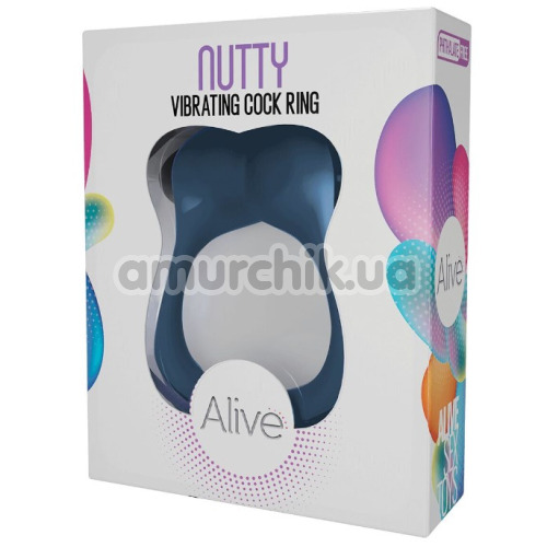 Виброкольцо для члена Alive Nutty Vibrating Cock Ring, синее