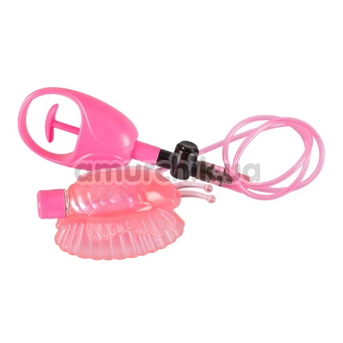 Вакуумная помпа для вагины с вибрацией Eat My Pussy, розовая - Фото №1