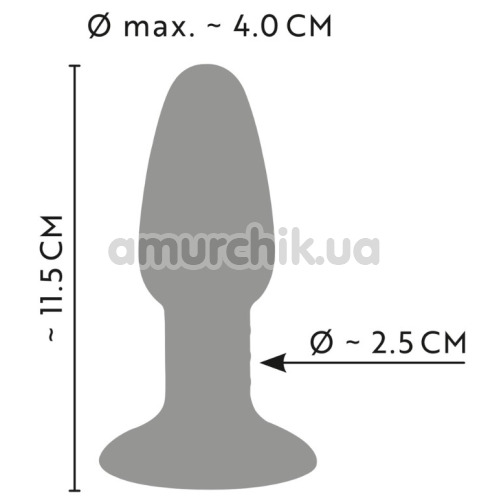 Анальна пробка Anos Tricolour Butt Plug With Suction Cup, мультикольорова