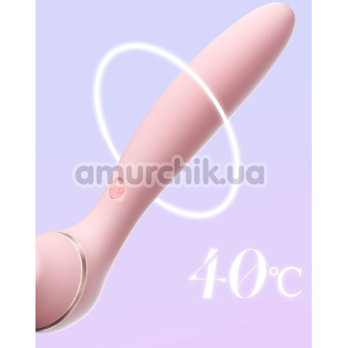 Симулятор орального сексу для жінок з вібрацією і підігрівом KissToy Polly Max, рожевий