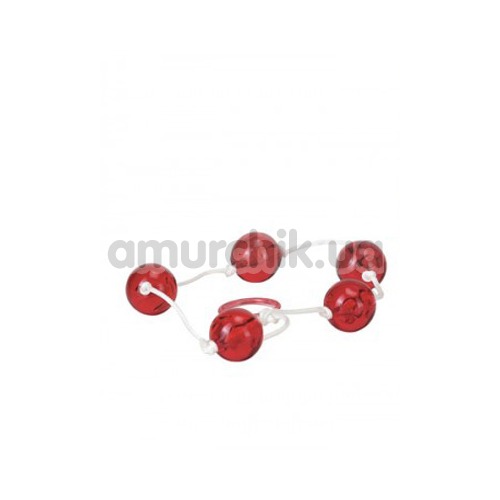 Анальні кульки Clear Anal Beads червоні